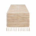Camino de Mesa Beige con Flecos 200x30 cm
