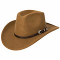 Sombrero vaquero marrón con banda ajustable