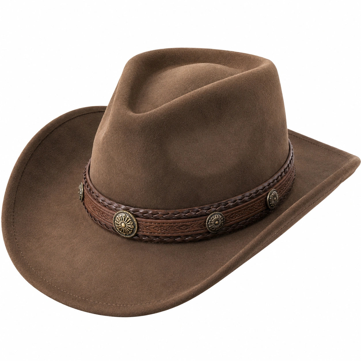 Sombrero de Cowboy Marrón con Cinta Decorativa