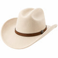 Sombrero Vaquero Clásico Beige con Cinta de Cuero