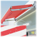 Toldo Retráctil para Patio, 40 Tamaños, Enrollable Exterior, Jardines, Terrazas, Tiendas, Garajes, Tela de Repuesto, 4x3 m, Rojo