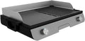Parrilla Eléctrica Cecotec PerfectRoast 3000 Inox, 3000 W, Superficie Mixta Antiadherente, Termostato Ajustable, Bandeja Extraíble
