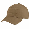 Gorra de béisbol táctica con panel de parche ajustable color caqui