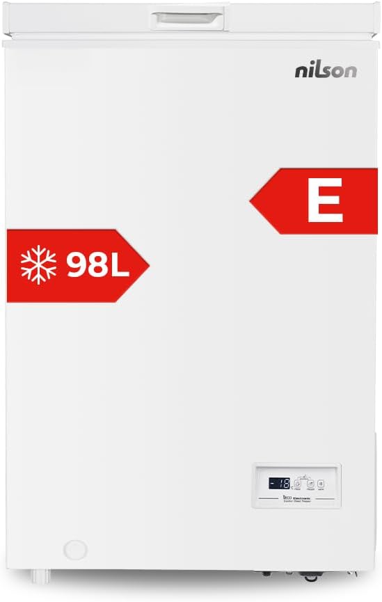 Congelador Horizontal Nilson 98L, Dual Cooling, Supercongelación, Eficiencia Energética E