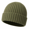 Gorro de Punto Acanalado Verde Oliva para Adultos
