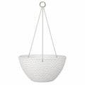Maceta Colgante Blanca 25 cm con Cuerda