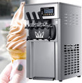Máquina para Helados Comerciales 3 Sabores, 18L/H, 1200W, Granizado Profesional, Pantalla LED, Limpieza Automática, Uso Doméstico