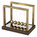 Péndulo de Newton Decorativo de Metal Dorado y Madera