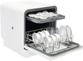 Lavavajillas Compacto para Mesa, Capacidad 4-6 Personas, Eficiencia Energética, 4 Programas, Secado con Aire Caliente, Antibacteriano 72h, Blanco
