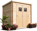 Caseta de Jardín de Madera de Abeto Birba 200x200 cm para Almacenamiento Exterior