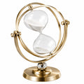 Reloj de Arena Decorativo Dorado con Base Redonda
