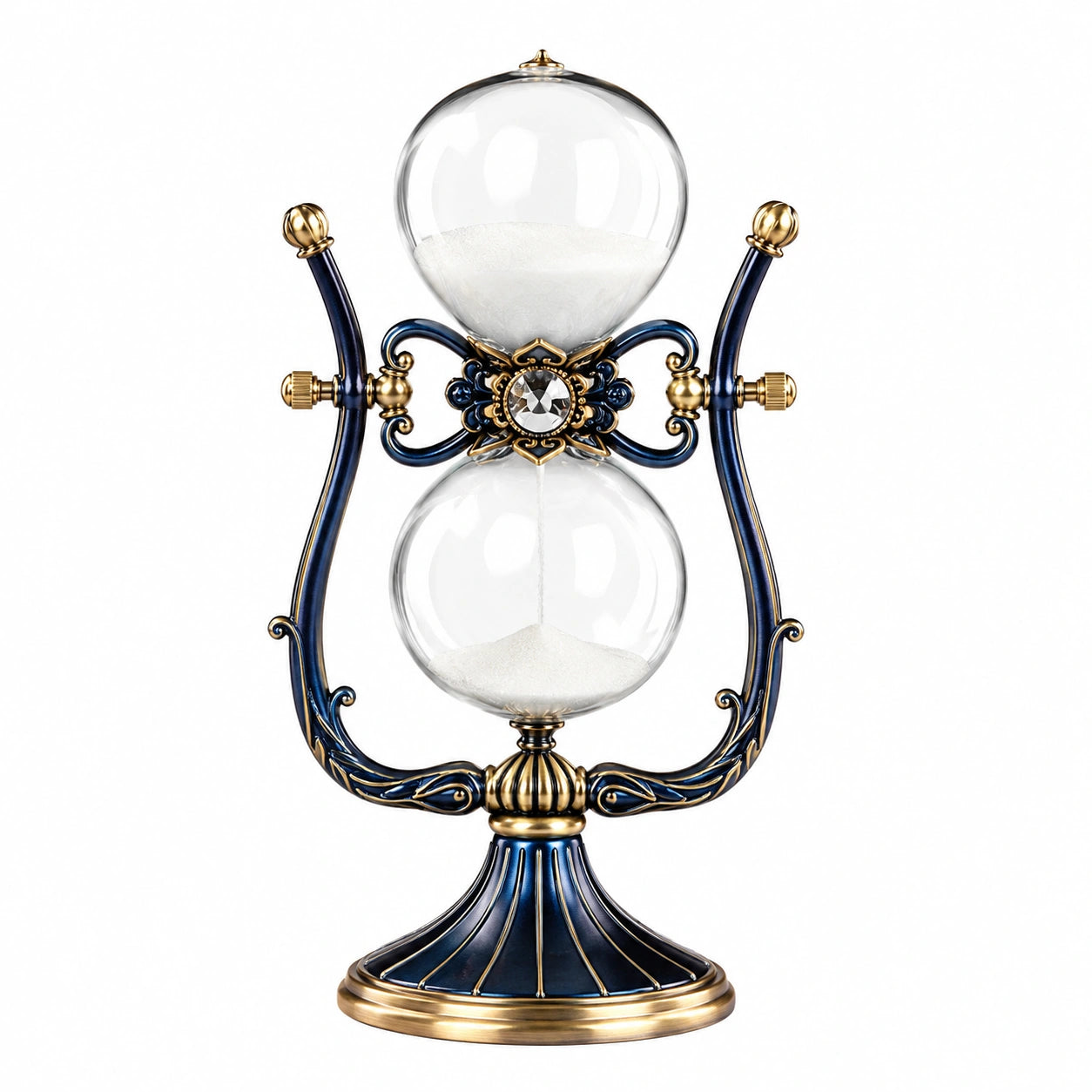 Reloj de Arena Decorativo Azul y Oro 60 Minutos
