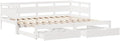 Cama Nido de Pino Macizo Blanca con Cajones 90x200 cm para Invitados