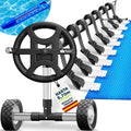 Enrollador de Cubiertas para Piscinas tillvex 3-5,7 m con Ruedas y Termómetro