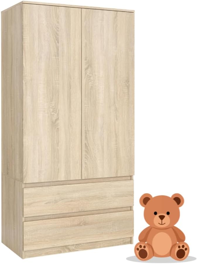 Armario Infantil con Cajones 90 cm - Diseño Moderno, Color Sonoma
