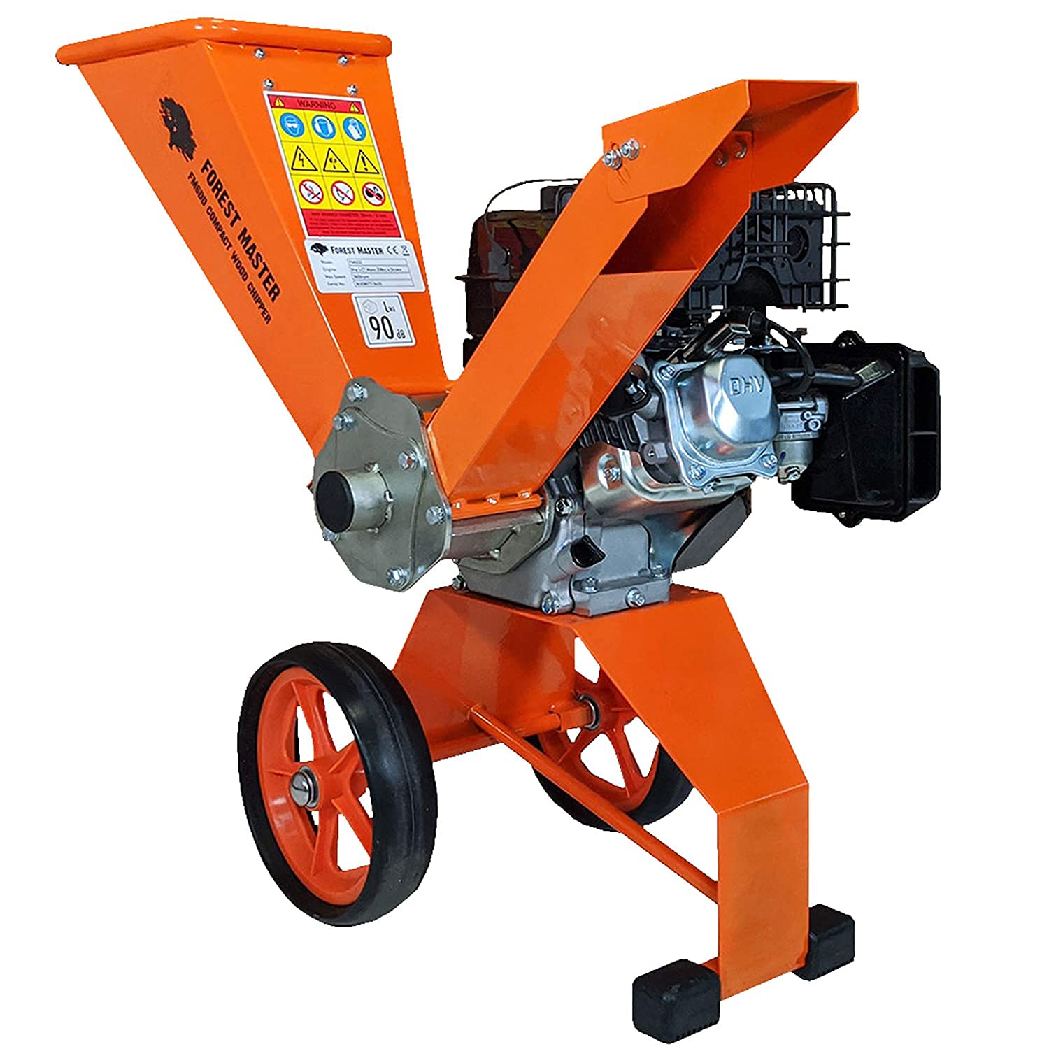 Trituradora de Madera Forest Master FM6DD 6 HP Motor Gasolina 4 Tiempos, Naranja