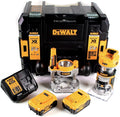 Fresadora Inalámbrica DEWALT 18V XR con 2 Baterías de 5,0Ah y Maletín