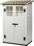 Caseta de Resina Tuscany Evo 100, Doble Puerta, 1,32 m², 95x139x201 cm