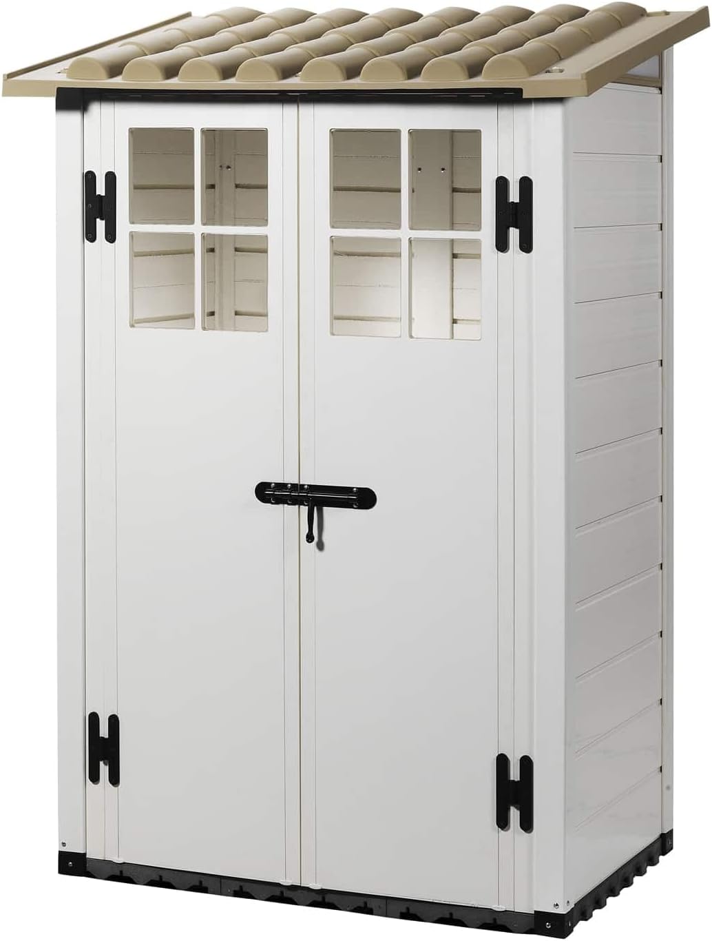 Caseta de Resina Tuscany Evo 100, Doble Puerta, 1,32 m², 95x139x201 cm