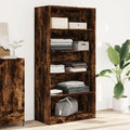 Armario de Madera de Roble Ahumado 100x50x200 cm para Dormitorio