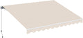 Toldo Retráctil Manual Outsunny 300x250 cm, Protección UV e Impermeable, Estructura de Aluminio, Ideal para Terraza y Jardín, Crema