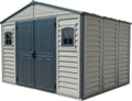 Caseta de Jardín WOODBRIDGE PLUS 10x8, PVC Polimérico, Bicolor Gris