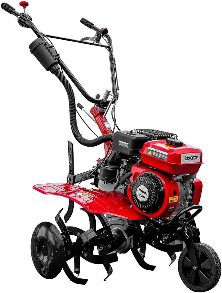Motoazada a Gasolina 210CC 7HP con Abre Surcos Bricoferr