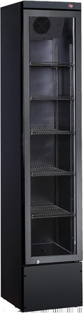 Refrigerador para Bebidas METRO Professional, 166L, Puerta de Vidrio con Cerradura, Estantes Regulables, Iluminación LED, Negro