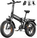 Bicicleta Eléctrica Plegable 20'' con Neumáticos Anchos, Batería 48V 13Ah, Autonomía 120Km, 7 Marchas
