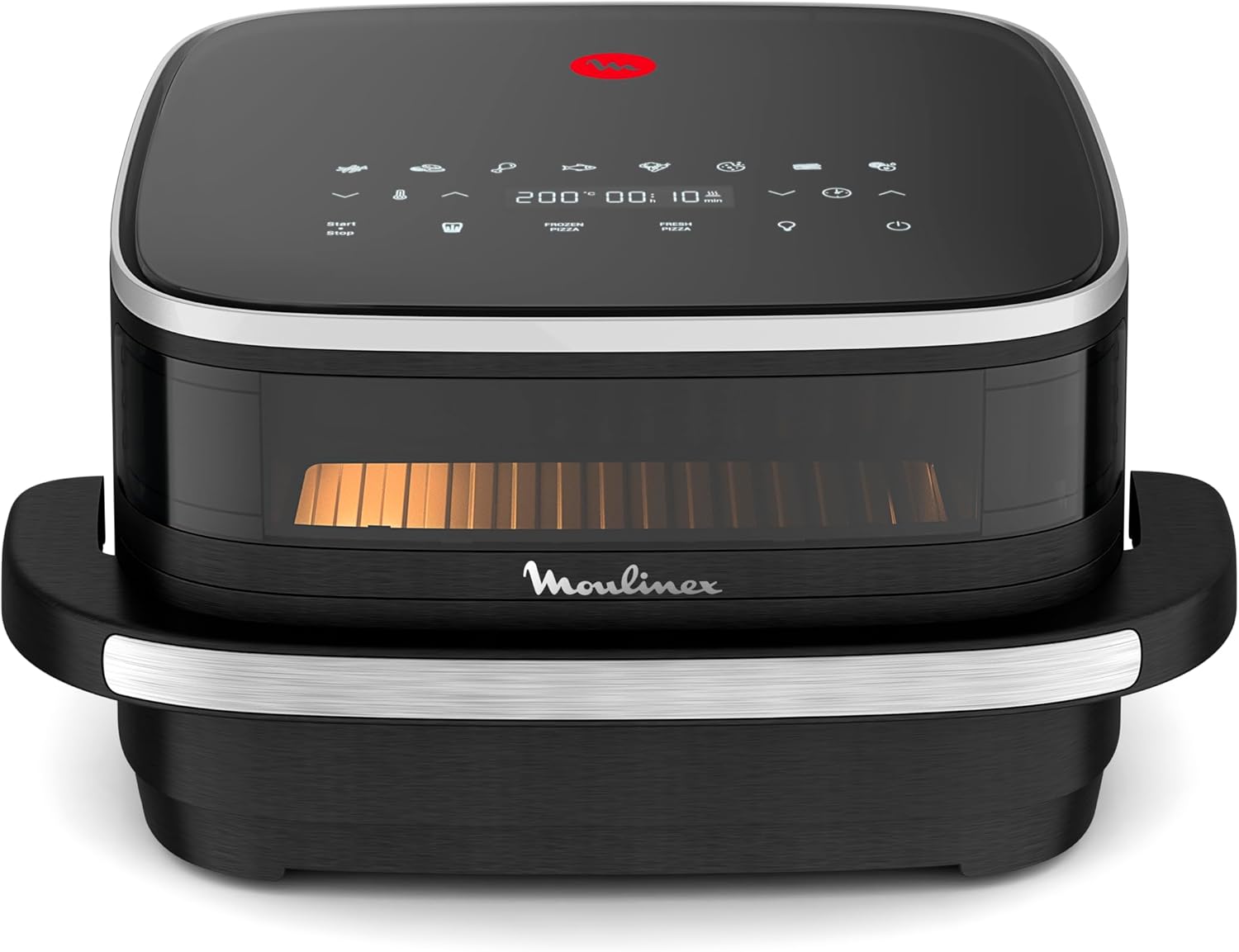 Freidora de Aire Moulinex Easy Fry XL 2200W, Cocción Uniforme, 10 Programas, Cesta Ancha, Horno para Pizzas, Compacta