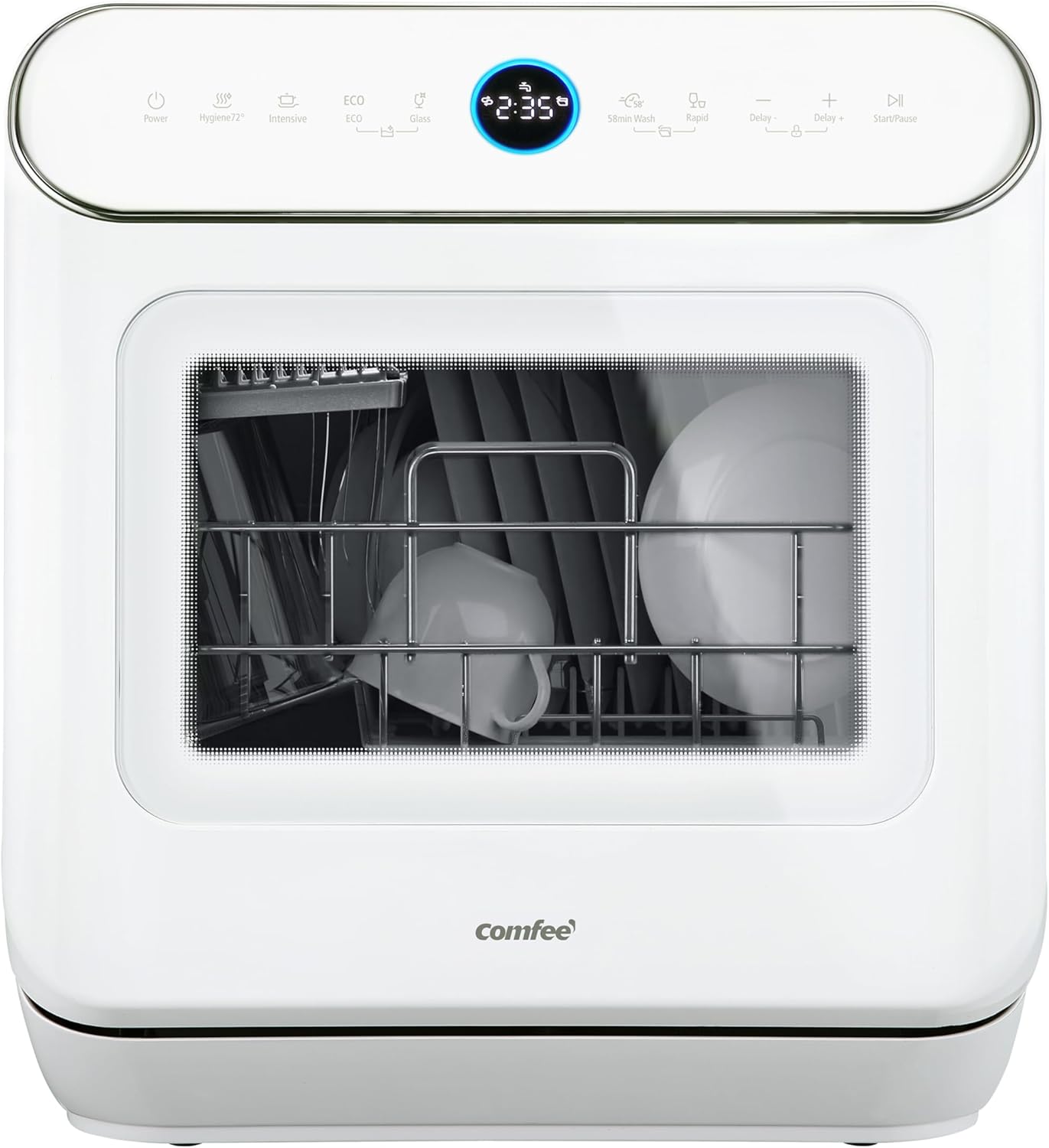 Lavavajillas Compacto COMFEE' con 3 Cubiertos, Control Táctil y Inicio Diferido