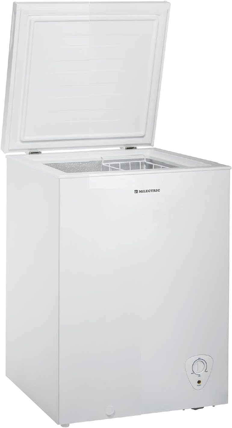 Congelador Horizontal MILECTRIC 98L, A+, Sistema Dual, 4 Estrellas, Blanco
