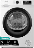 Hisense Secadora Bomba de Calor 9Kg, Clase D, Rápido 30', Fin Diferido, Blanca