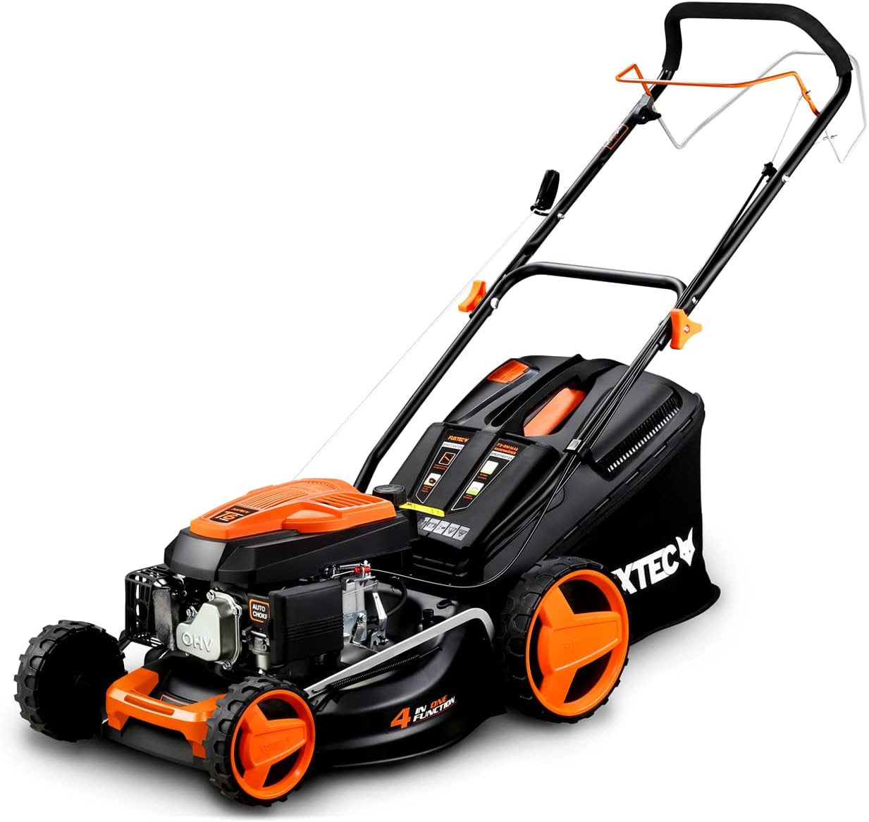 Cortacésped autopropulsado FUXTEC FX-RM4646, ancho de corte 46 cm, motor gasolina 146cc, 2,6KW, mulching, bolsa 50L