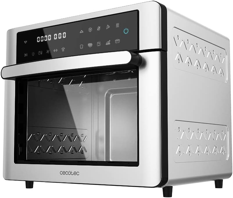 Horno de Aire Caliente Cecotec Bake&Fry 3000 Touch, 30L, 1600W, 9 Programas, Acero Inoxidable