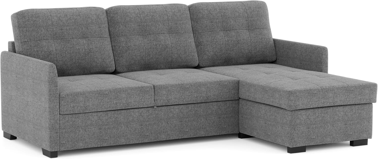 Sofá Cama Esquinero Reversible de 4 Plazas con Chaise Longue y Almacenaje Budwing