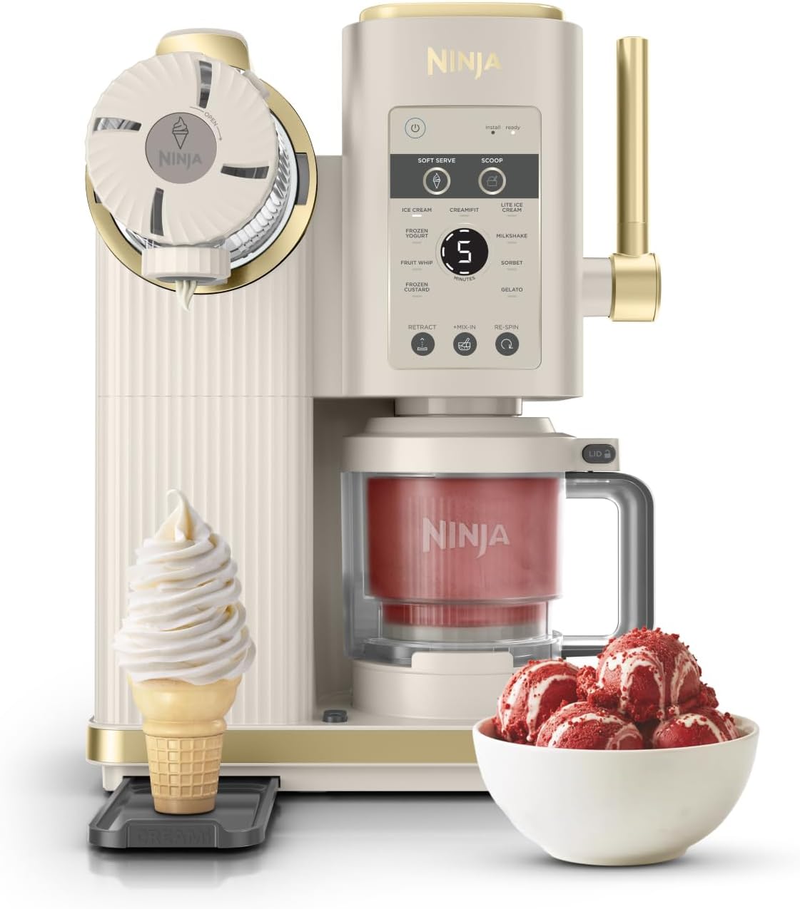 Ninja CREAMi NC701EUSTGD Máquina de Helados 13 en 1 con 2 Tarrinas