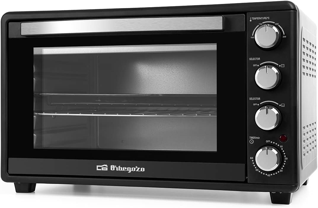 Horno Eléctrico de Sobremesa Orbegozo 45L, 2000W, Calor Bidireccional, Temporizador