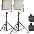 Conjunto de 2 Luces LED Bicolor Regulables NEEWER 480 con Trípode de 190 cm para Fotografía