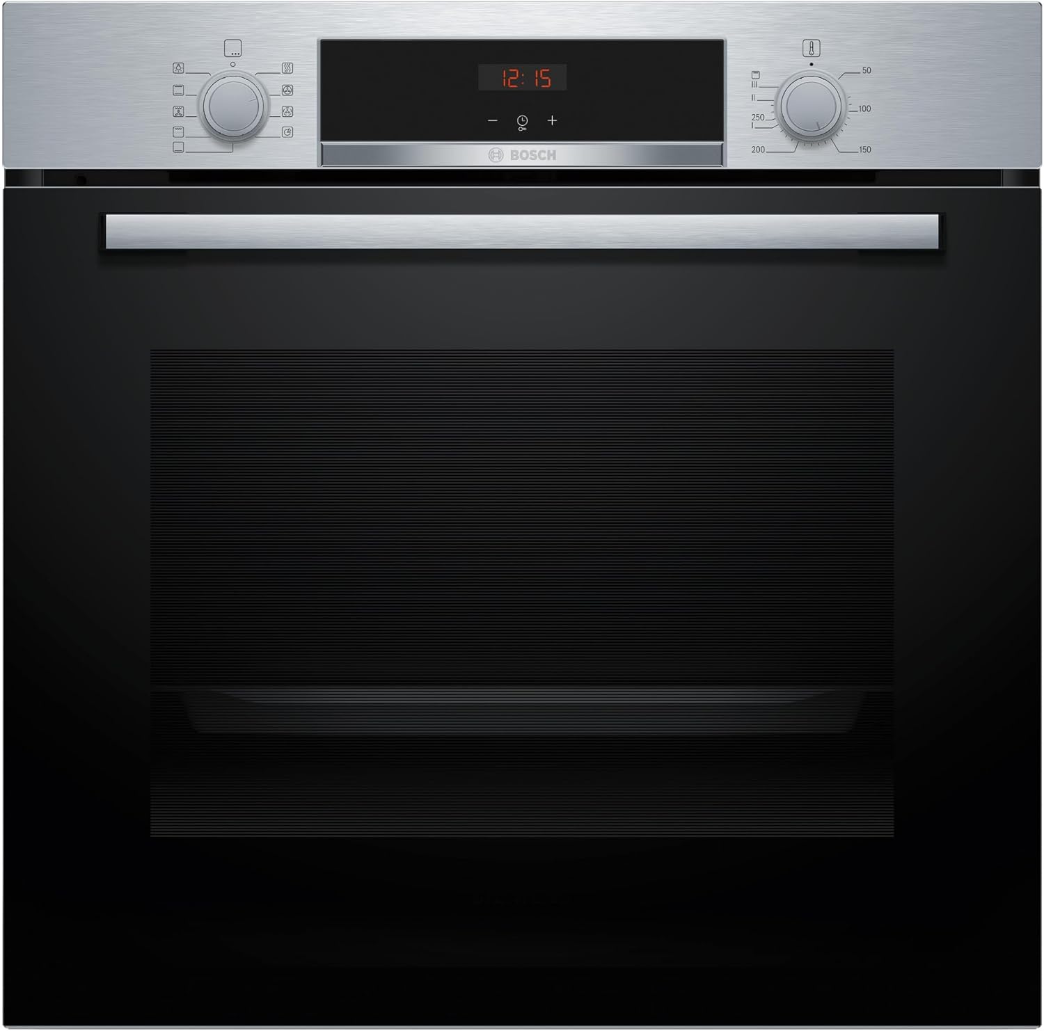 Bosch Horno Serie 4 Multifunción, 60 cm, Limpieza Asistida, 3D Hotair, Acero Inoxidable