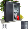 Caseta Metálica Jardín 1,5m² GARDEBRUK® con Puerta Corredera y Guantes, Antracita