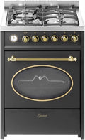 Cocina de Pie GURARI 614 BL 60 cm Gas Natural con Quemador WOK y Barbacoa de Gas