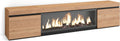 Mesa de TV Moderna con Chimenea Eléctrica, Roble, para Pantallas hasta 80 Pulgadas
