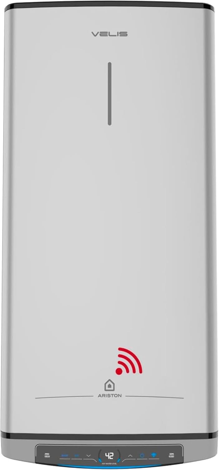 Termo Eléctrico Ariston Velis Tech Dry Wifi 50L, Compatible con Alexa, Anticorrosión y Antical