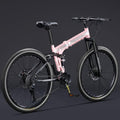 Bicicleta de Montaña Plegable 26'', 21 Velocidades, Frenos de Disco Doble, Suspensión Completa para Adultos