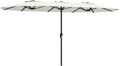 Parasol Doble Outsunny 4,6x2,6 m con Protección UV50+ y Funda, Resistente al Agua para Jardín y Terraza
