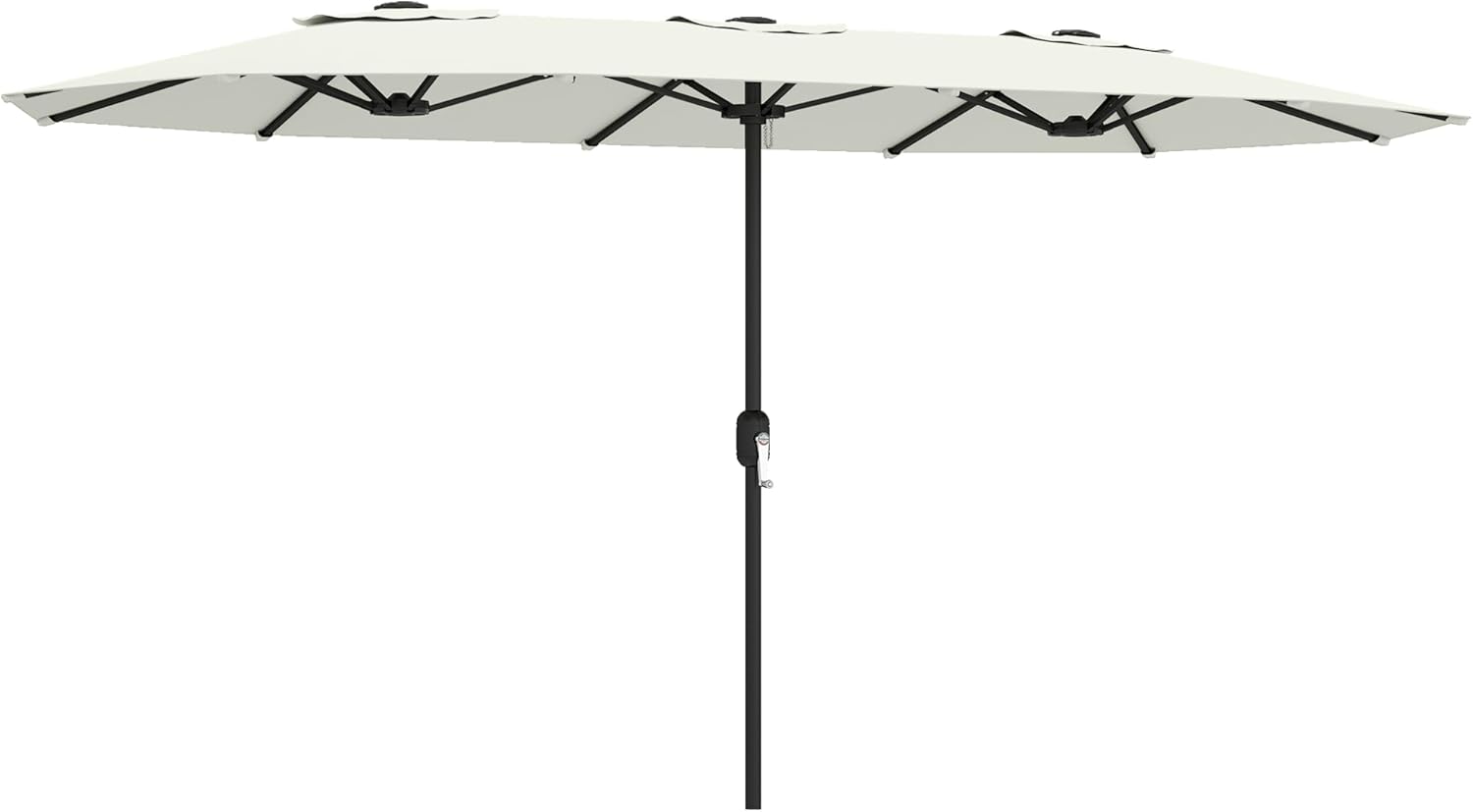 Parasol Doble Outsunny 4,6x2,6 m con Protección UV50+ y Funda, Resistente al Agua para Jardín y Terraza