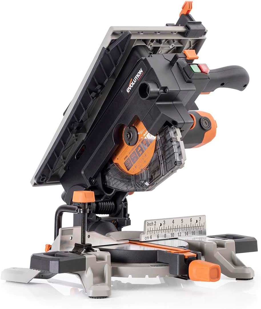 Sierra Multifuncional Evolution R210MTS-G2, Compacta y Portátil, Corte de Madera, Metal y Plástico con Hoja de 210 mm