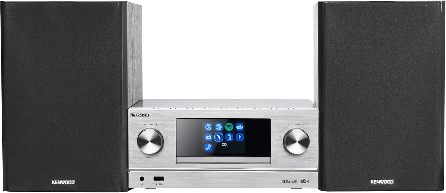 Kenwood M-9000S-S Microcadena Hi-Fi CD con Radio Internet y Bluetooth