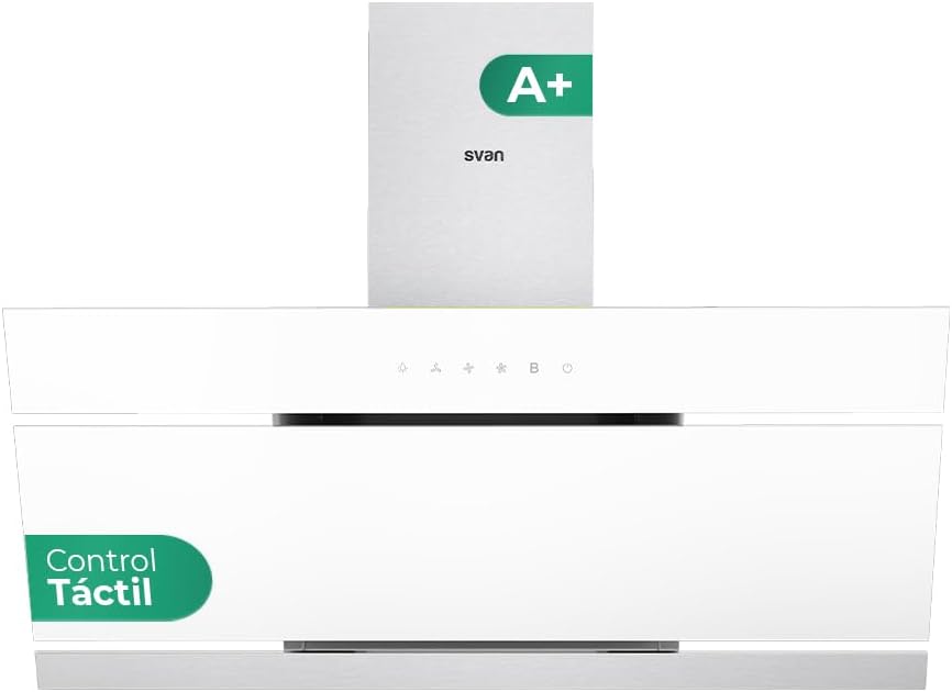 Campana Extractora Svan 90cm Blanca, 600m3/h, 3 Niveles de Potencia